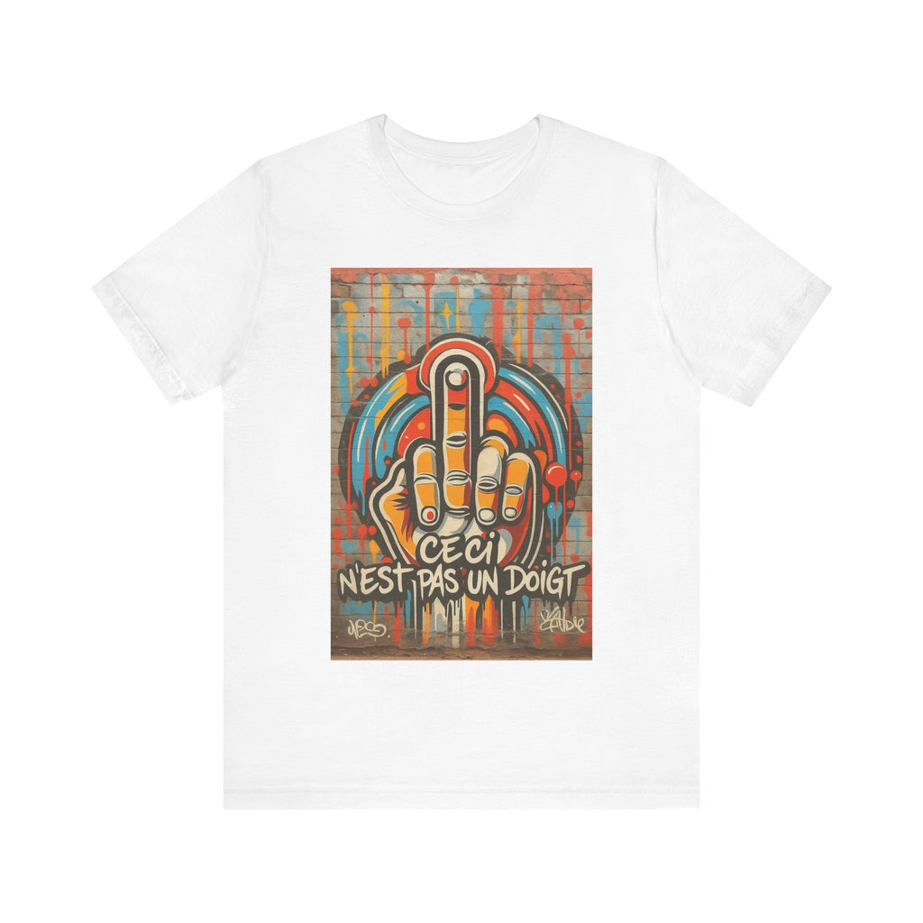 T Shirt 'Ceci n'est pas un doigt' Middle Finger Street Art T‑Shirt
