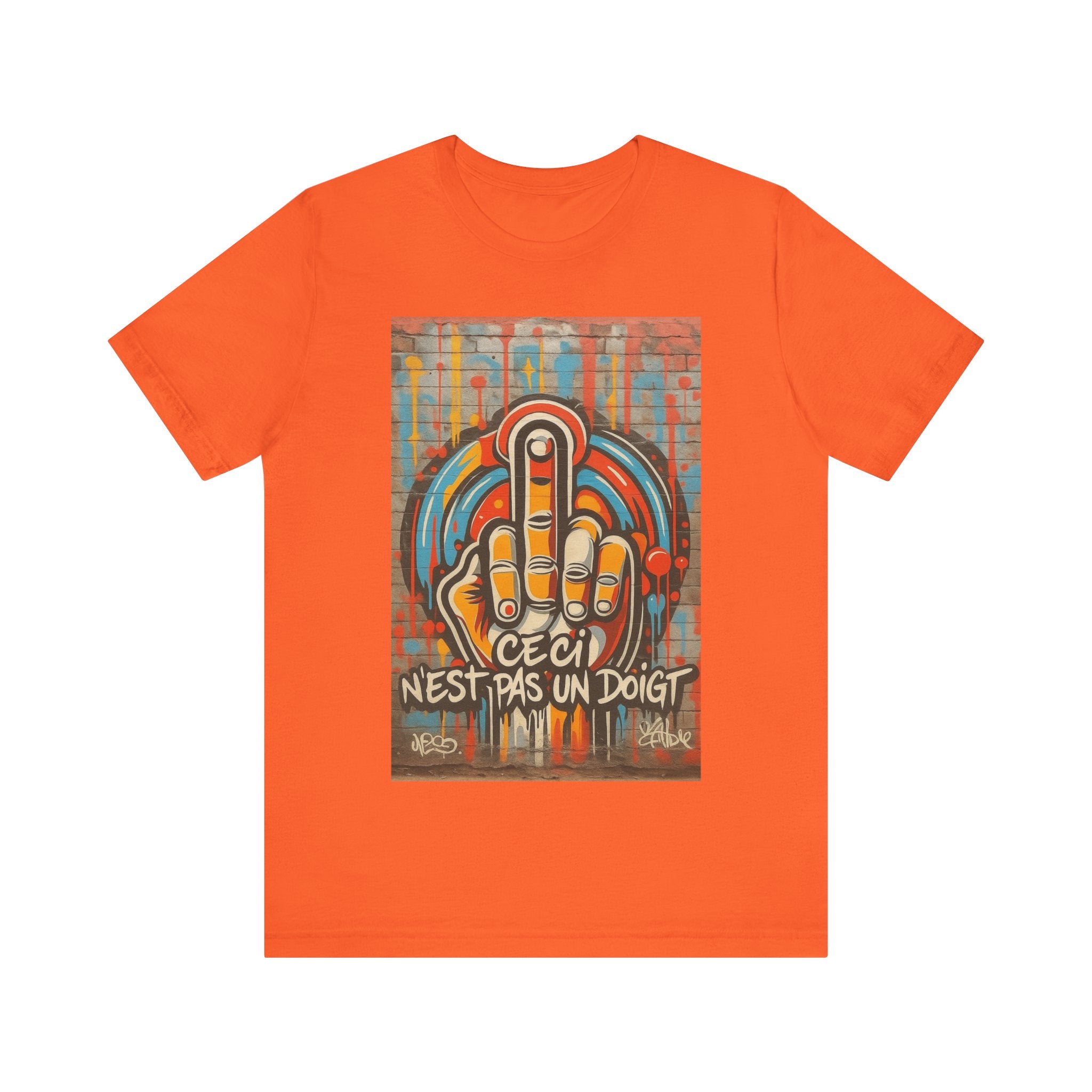 T Shirt 'Ceci n'est pas un doigt' Middle Finger Street Art T‑Shirt