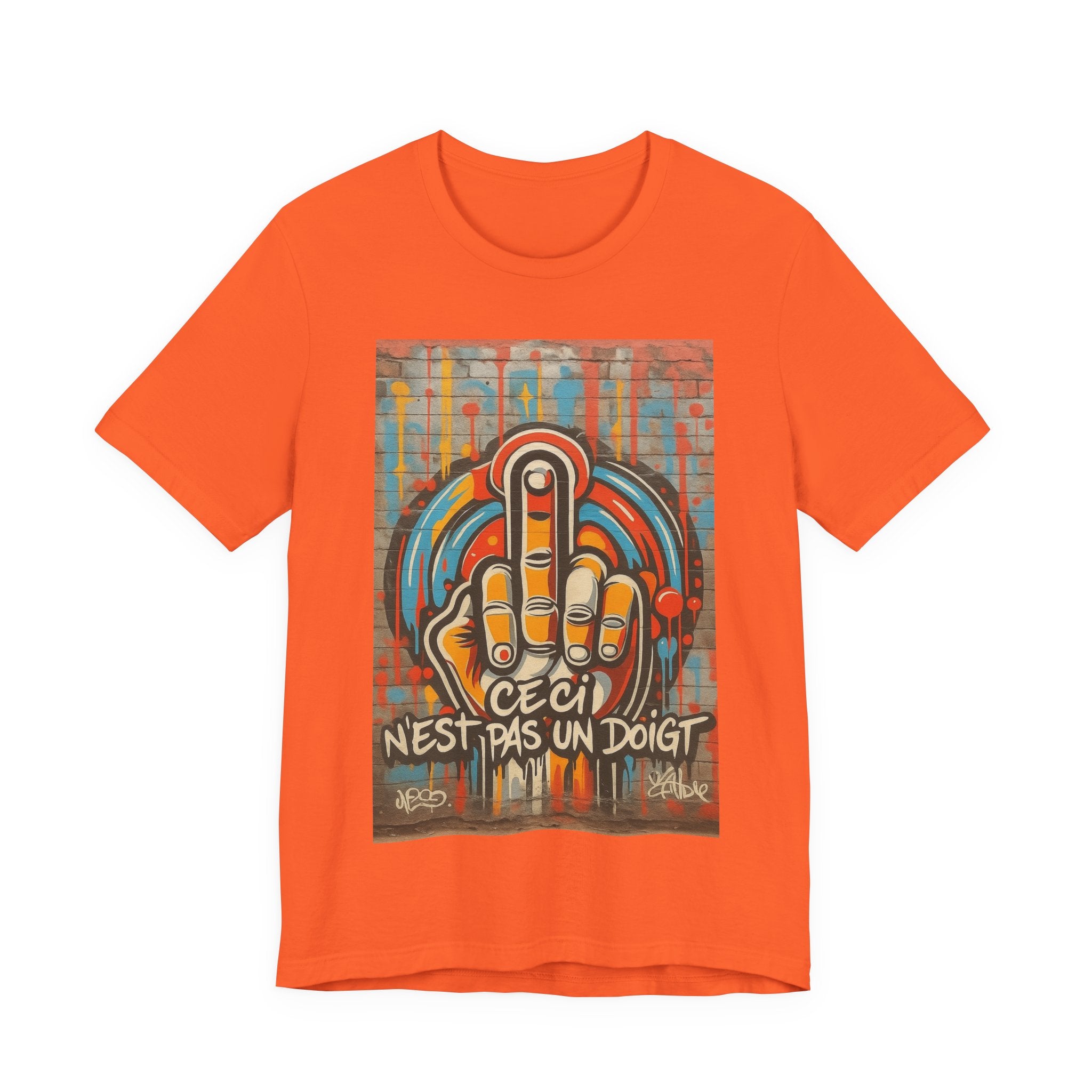 T Shirt 'Ceci n'est pas un doigt' Middle Finger Street Art T‑Shirt