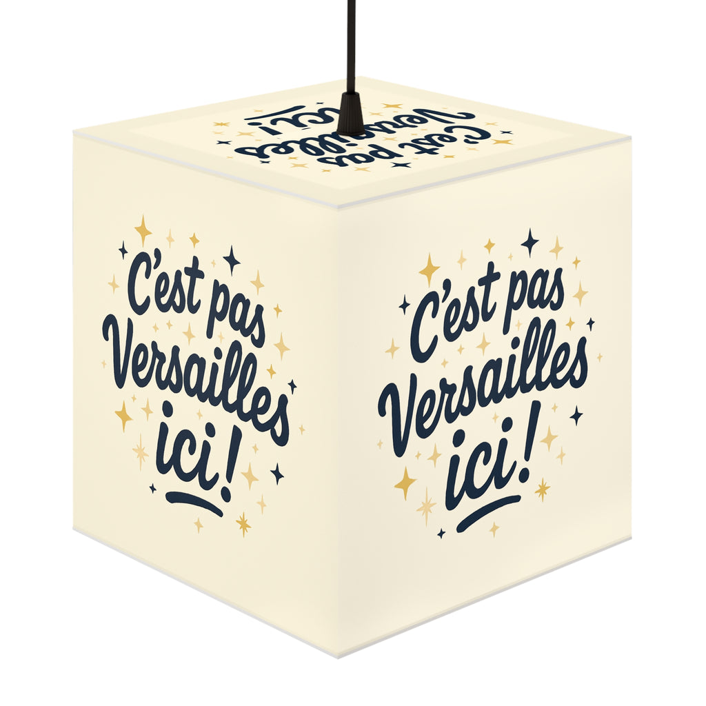 C'est pas Versailles ici! Light Cube Lamp — French Phrase Decorative Night Light